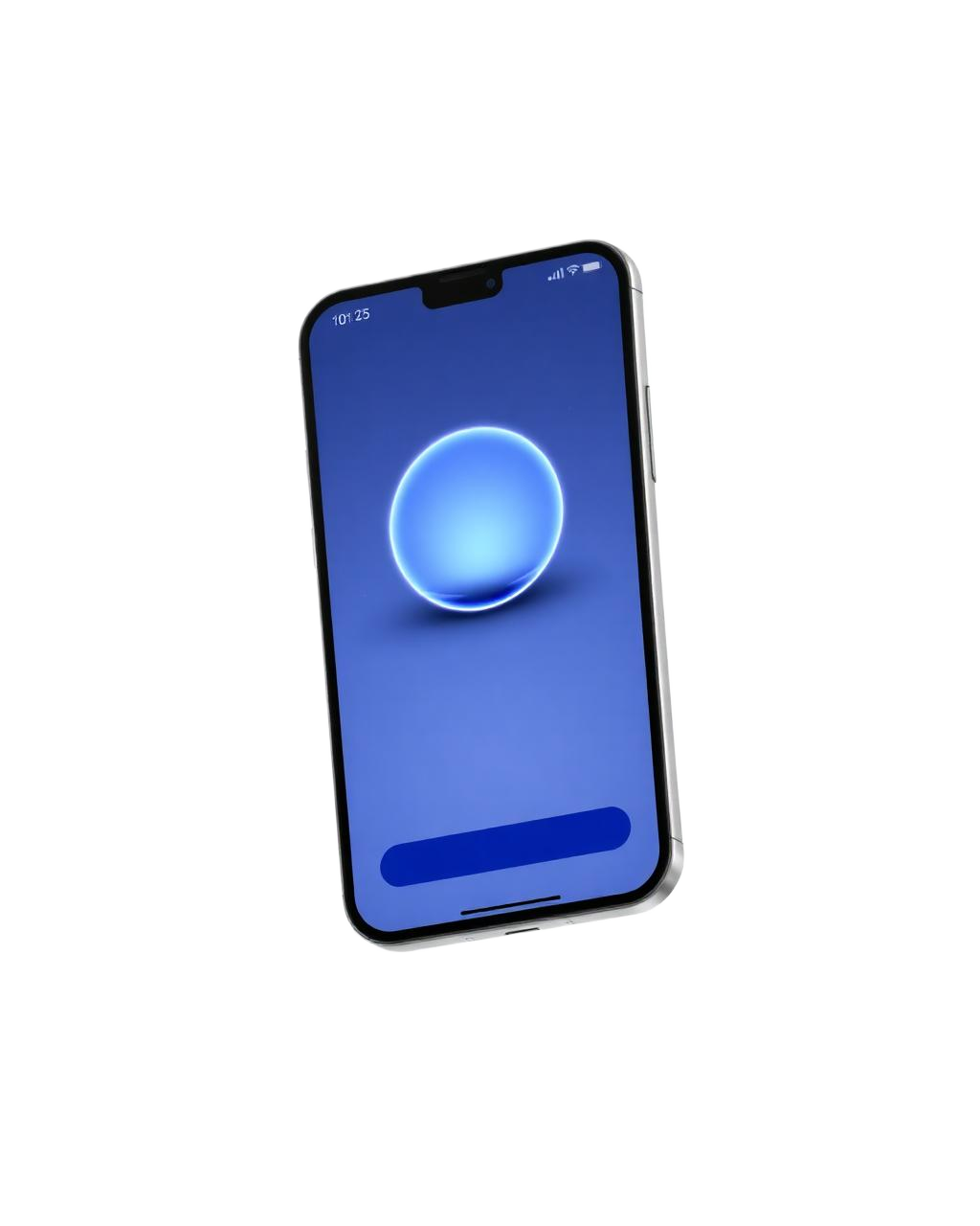 Calm Your Brain app shown on a phone, with a glowing breathing orb